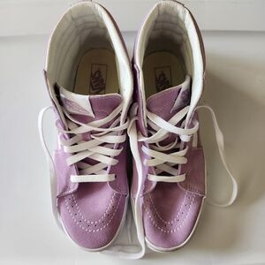 Vans Lavender Purple High Tops Shoes Juniors Size 6.5